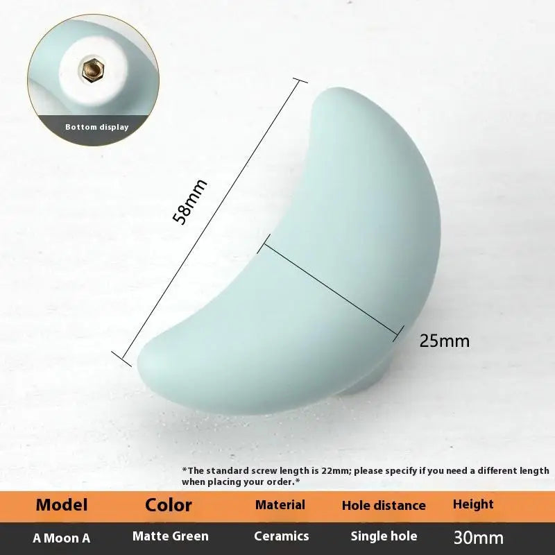 1pc Children's Furniture Handles Nordic Ceramic Children Room Cabinet Handles Macaron Colorful Round Drawer Knobs And Pulls