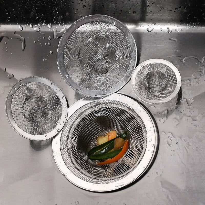 20x Stainless Steel Sink Filter Kitchen Bathroom Floor Drain Mesh Filters Drain Basket Waste Screen Hole Trap Strainer Stopper