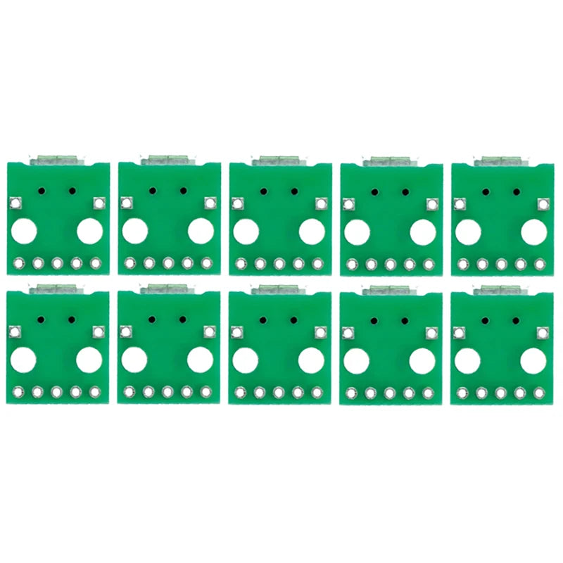Micro USB to DIP Adapter — 5-Pin Female, 2.54mm Pitch, PCB Breakout, -40°C to 85°C (5-Pack)
