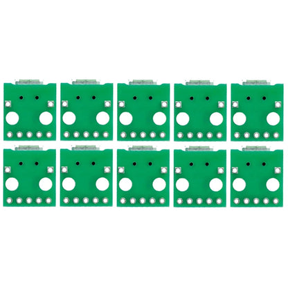 Micro USB to DIP Adapter — 5-Pin Female, 2.54mm Pitch, PCB Breakout, -40°C to 85°C (5-Pack)