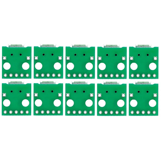 5pcs Micro USB to DIP Adapter 5-Pin Female Connector B-Type 2.54mm PCB Converter