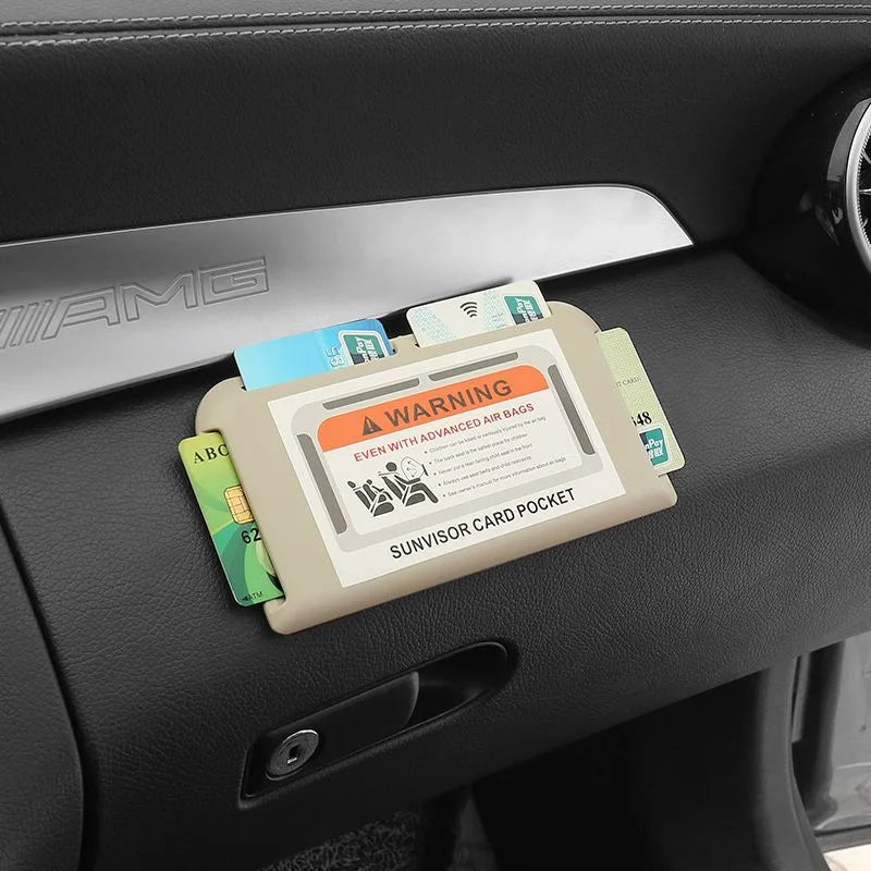 Car Sun Visor Card Holder Phone Number Clip Parking Organizer 1/2pcs