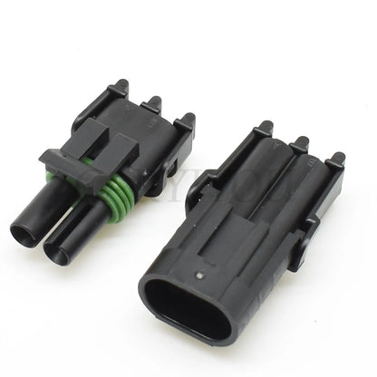 2 Pin 2.5mm Waterproof Motorcycle Electrical Connector Male Female Injector Socket Compatible with 12010973 12015792