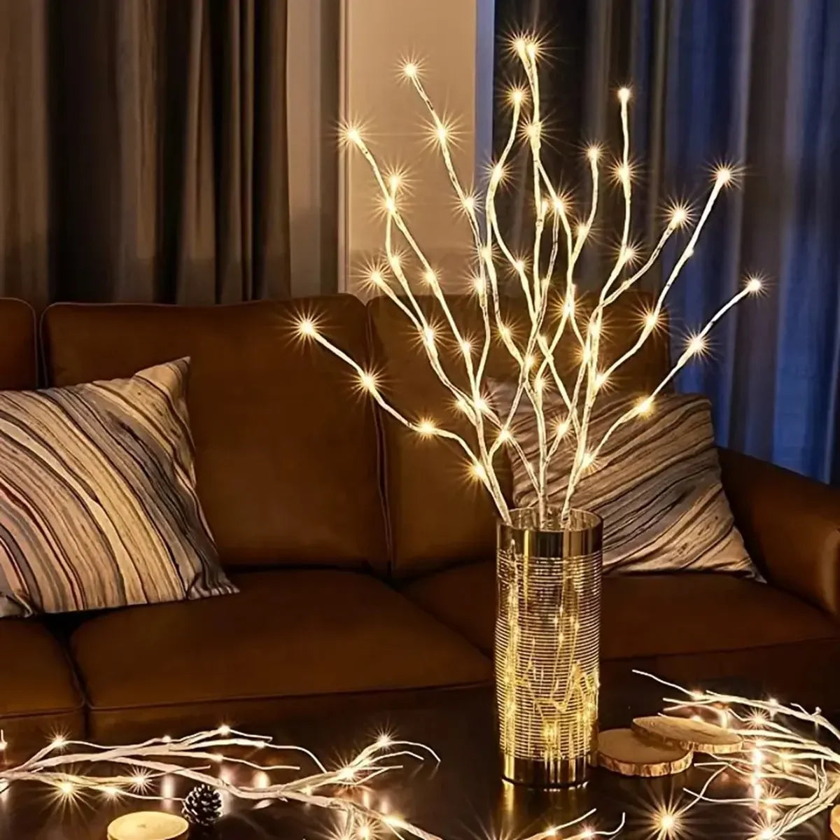 1 PC White Birch Branch Light LED Festive Lights Battery Operated for Christmas Party Wedding Decoration Twig Outdoor Lights