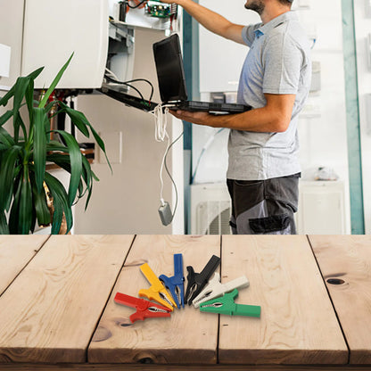 Electrical Jumpers Crocodile Clips Six Different Colors Strong Grip And Conductivity 14mm Maximum Opening 4mm Wiring Hole