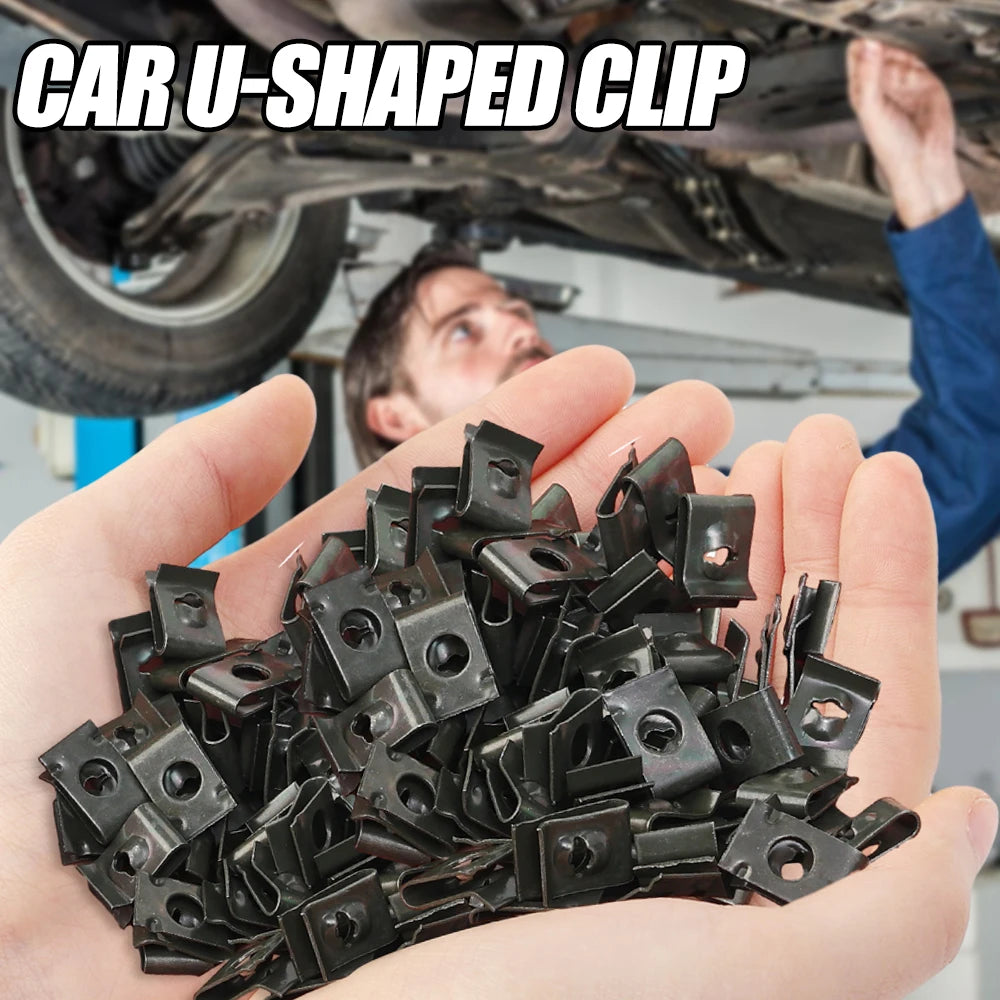 Car U-Type Metal Screw Fastener Clips Anti-Rust Bumper