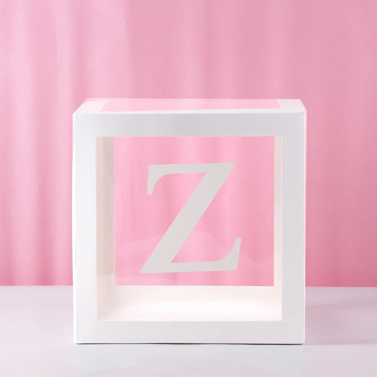 27/25cm Custom Transparent Letter Box A-Z Baby Shower Girl 1st Birthday Party Decoration Kids Wedding Birthday Balloon DIY Box