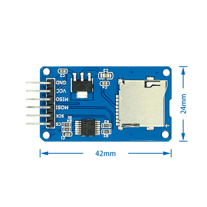 5pcs/lot Micro SD / TF Card Reader Module – SPI Interface with Level Converter
