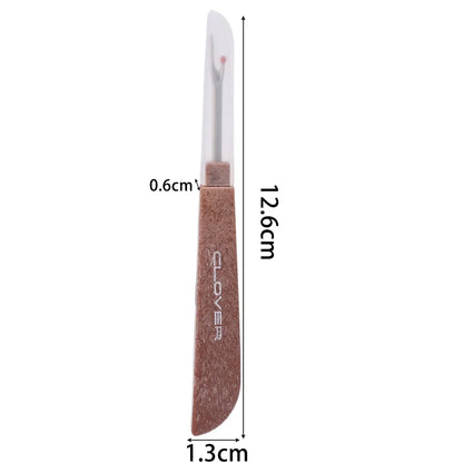 Steel Thread Cutter & Seam Ripper – Sewing Stitch Removal Knife with Wooden Handle for DIY Sewing & Needle Craft (1/10pcs)