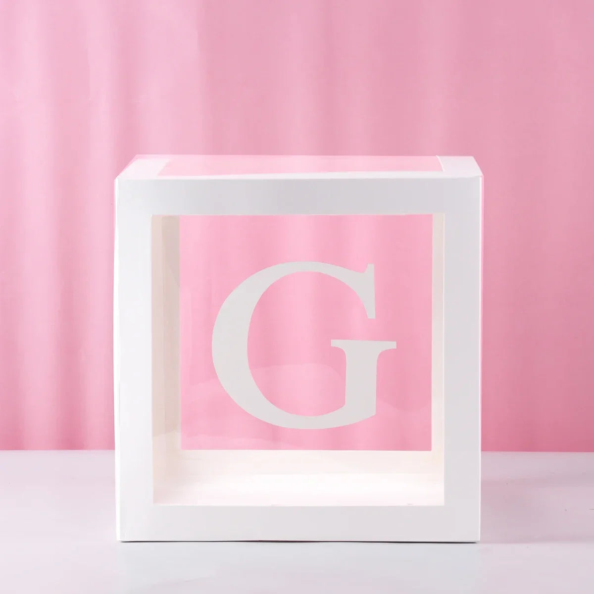 27/25cm Custom Transparent Letter Box A-Z Baby Shower Girl 1st Birthday Party Decoration Kids Wedding Birthday Balloon DIY Box