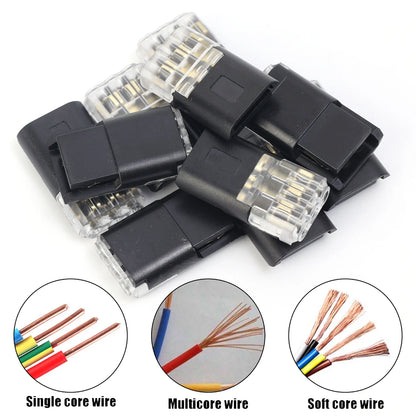 3-Pin Plug Electrical Connector 3-Wire Interchangeable Quick Wire Connector Automotive Wire Cable Ribbon Terminal Connector
