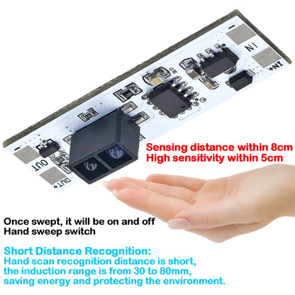 Short Distance PIR & Capacitive Touch Sensor Module V2.0 5V-24V 3A LED Dimming Control