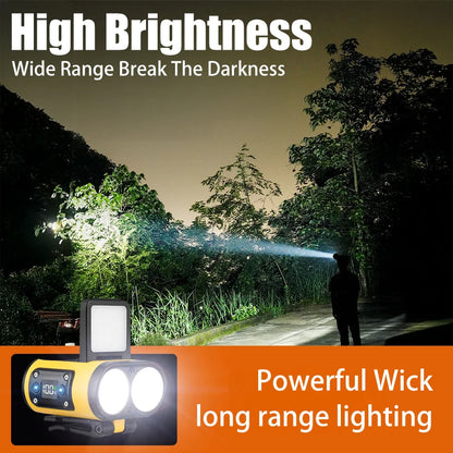 Multifunctional LED Headlamp Cap Clip USB Rechargeable Headlight