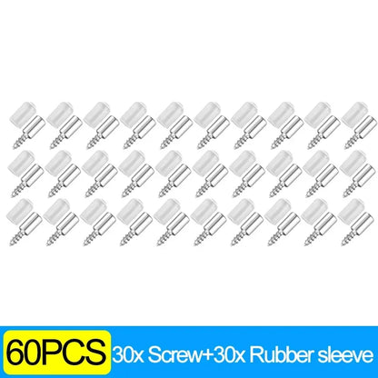 200x Self Tapping Shelf Bracket Support Screw with Rubber Sleeve