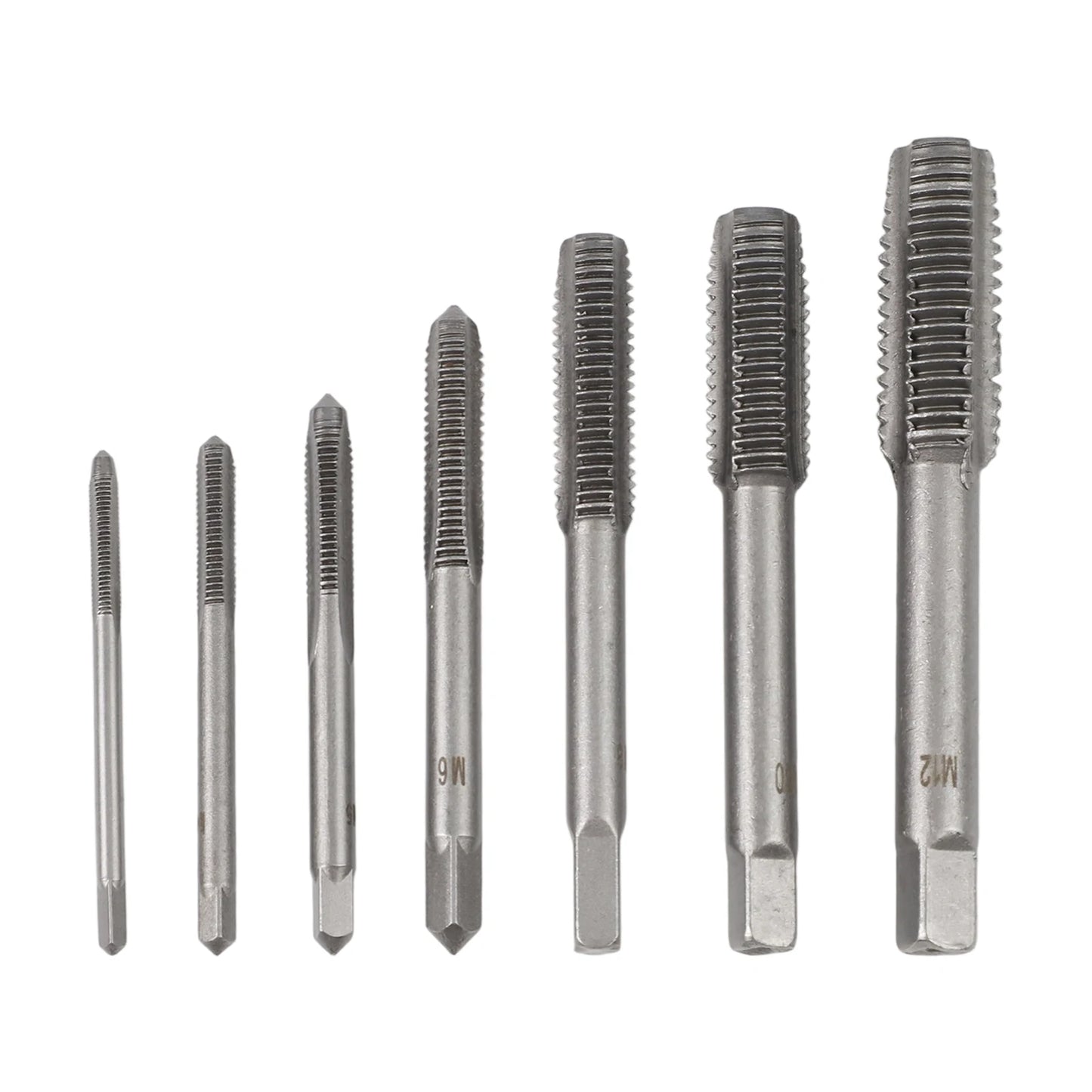 7Pcs For M3 Metric Thread Tap Drill Bits Set with HSS Straight Fluted Screw Taps for Stainless Steel and General Steel