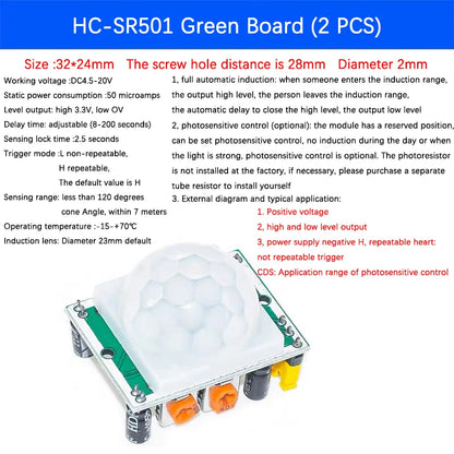 HC-SR501 PIR Infrared Motion Sensor Module for Raspberry Pi – Human Detection