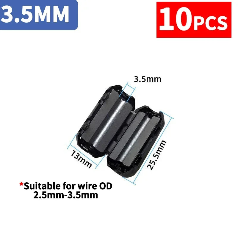 Anti-Interference Snap Ferrite Filter Cable Ferrite Core Choke Clip EM ...