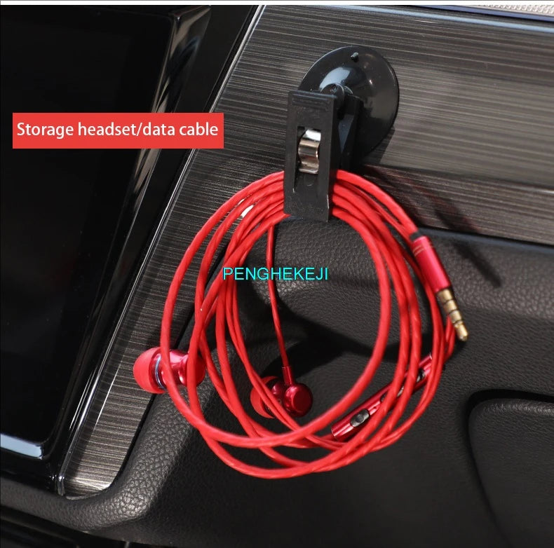 Multifunctional Car Glasses and Card Clip Suction Holder Double Clip