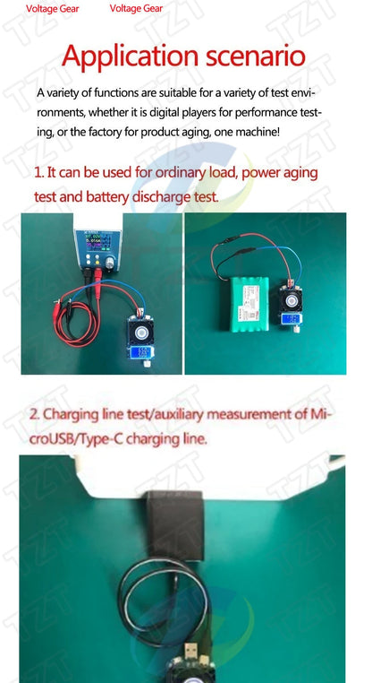 KZ35 Constant Current Electronic Load USB Type-C QC2.0 QC3.0 AFC FCP Trigger Battery Tester Discharge Capacity Meter