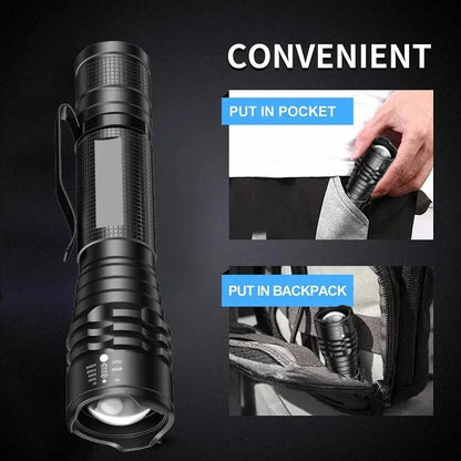 395NM Mini UV LED Flashlight Rechargeable Blacklight Lamp