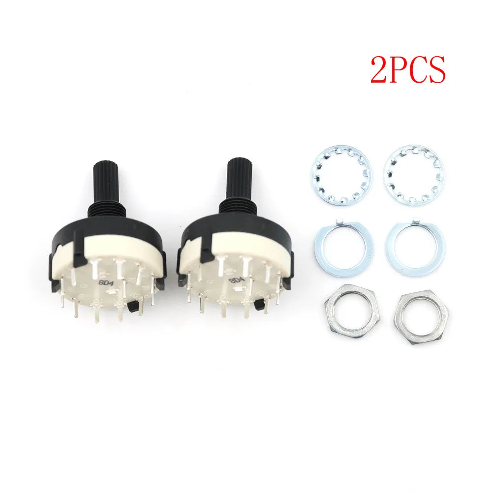 2pcs RS26 1 Pole Position 12 Selectable Band Rotary Channel Selector Switch