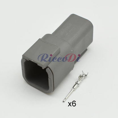 DTM06-6S DTM04-6P 6 Pin Waterproof Automotive Wire Connector with Pins ATM06-6S ATM04-6P