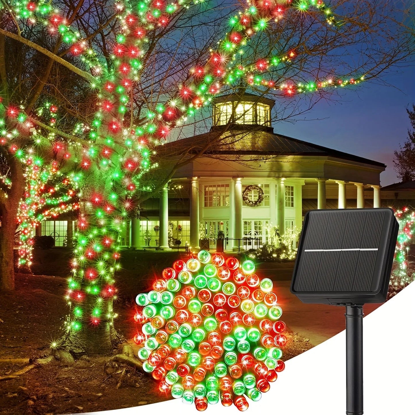 Christmas Decoration LED Solar Powered Fairy Lights, Outdoor for Garden, Wedding, Holiday Party, 32m/22m/12m/7m