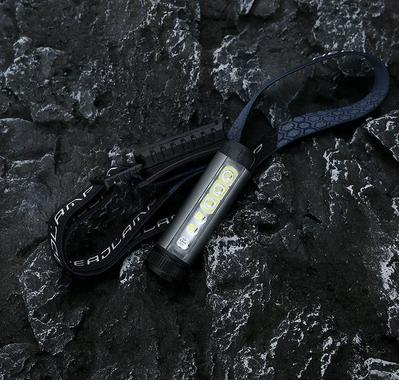 COB LED Induction Headlamp USB Rechargeable 5 Mode 18650 Headlight