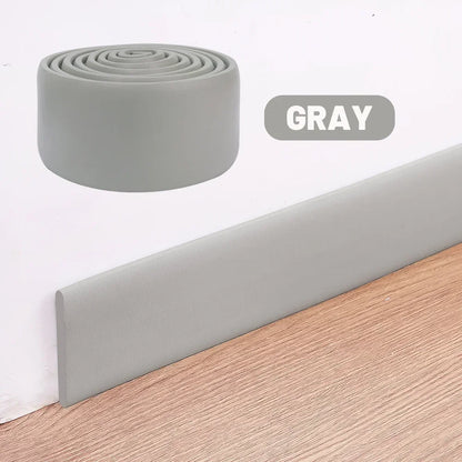 Self Adhesive Skirting Line 3D Wall Stickers Anti-Collision Decoration Strips