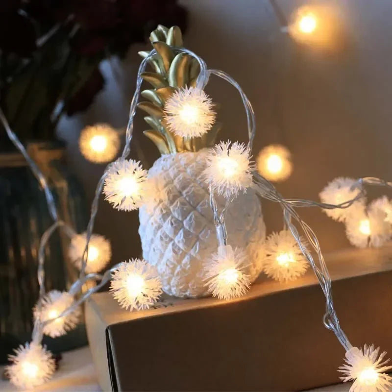 1.5M 3M 6M Dandelion LED String Lights Battery Powered Fairy Garland for Wedding Garden Xmas Eid al Fitr Holiday Decoration Lamp