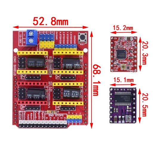 CNC Shield V3 Expansion Board for Engraving Machine and 3D Printer with A4988/DRV8825 Drivers