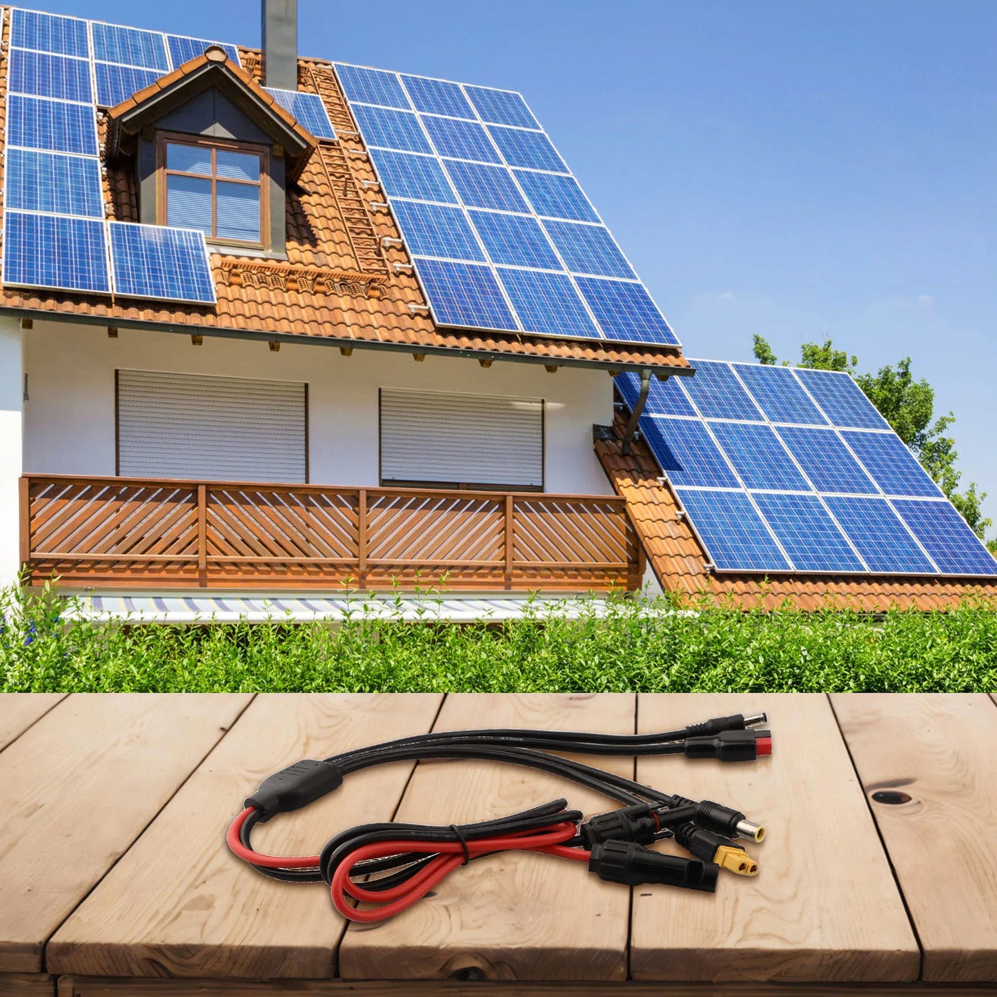 For Anker 521 4-in-1 Solar Charging Cable For Solar Panels For Power Stations Silicone Wire Pvc Stable Current