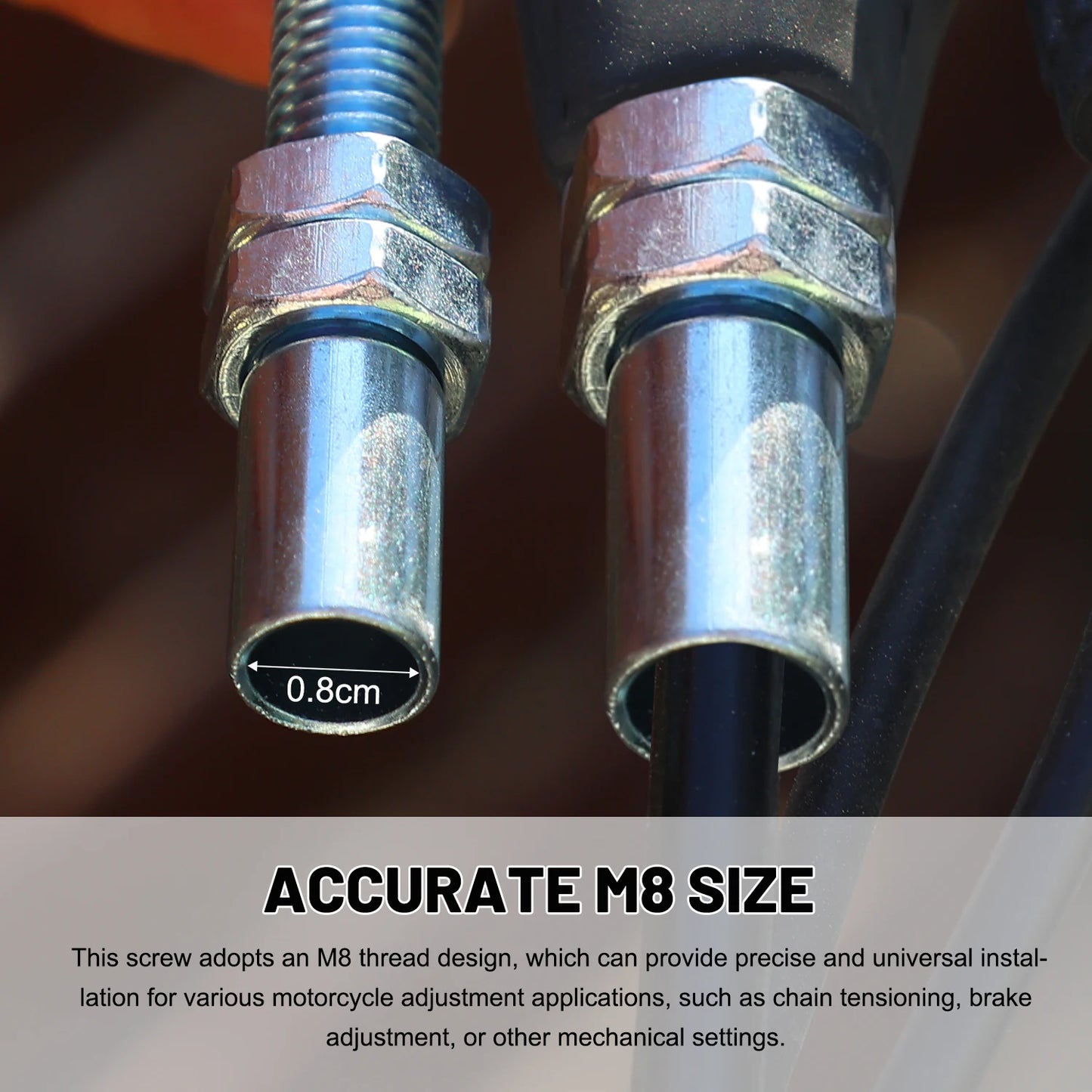 M8 Hollow Screw Throttle Cable Parts – Motorbike/Kart Throttle Cable Screw for Agricultural Machinery Accessories
