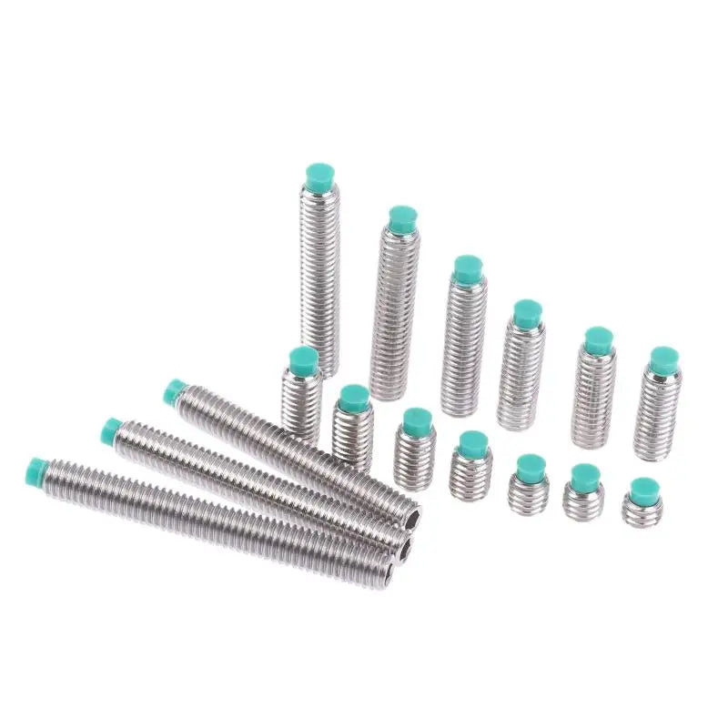 POM Head Stainless Steel M6 Buffer Screw 10PCS | Nylon Tip Wire Setting Machine Rice Screw