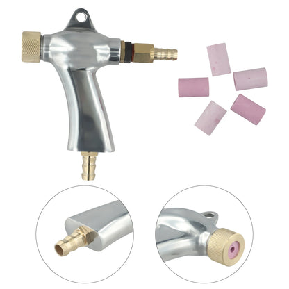 Multi Nozzle Sandblasting Tool Kit with 5 Ceramic Nozzles for Rust and Paint Removal on Metal and Glass with Ergonomic Design