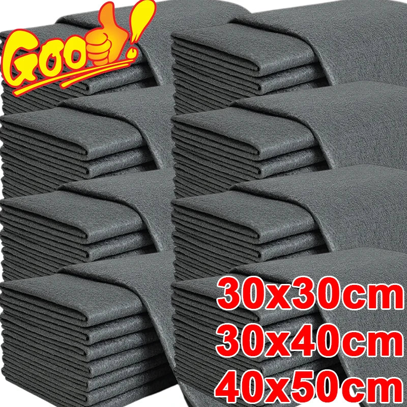Thickened Microfiber Cleaning Cloth No-Trace Reusable Wiping Towel