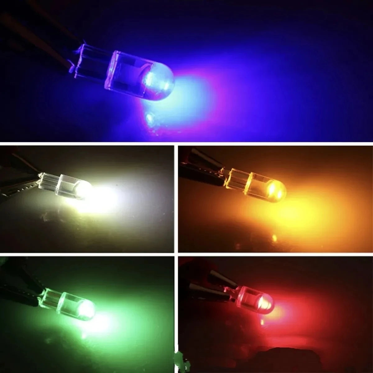 10/5pcs W5W Led T10 Car Light COB Glass 6000K White Auto Automobiles License Plate Lamp Dome Read DRL Bulb Style 12V Universal