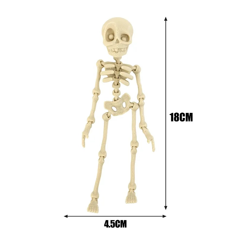 10/1PCS Halloween 3D Poseable Skeleton Magnet with Movable Joints Refrigerator Decoration Halloween Creative DIY Craft Ornament