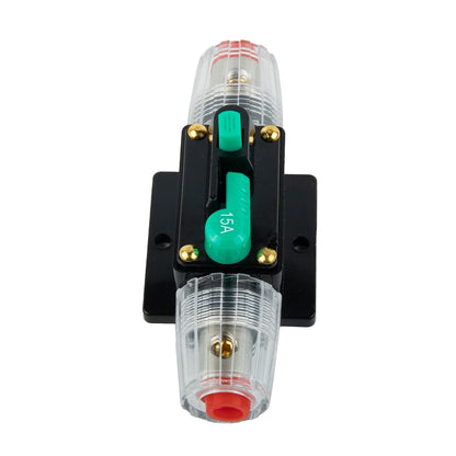 Car Boat 10A to 100A AMP Circuit Breaker Fuse Reset for 12V 24V 48V DC with Waterproof Housing and Manual Reset for Overload
