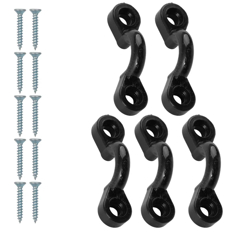 20/5Set Kayak Clips – Inflatable Boat Deck Rigging Fixed Eye Kit for Marine Boat, Rowing & Aquatic Sports Accessories