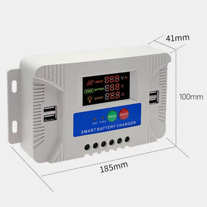 Solar Charge Controller with LCD Display 20A Compatible with Acid and Lithium Batteries for Efficient Charging