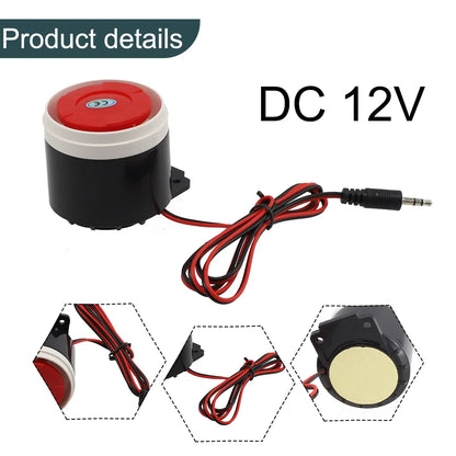 Home Security Loud Siren 120dB with DC 12V and 24V Power Support Indoor Alarm for Offices Warehouses and Shopping Centers