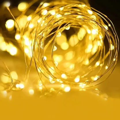 Christmas Party Wedding Decoration Remote Control Waterproof Battery Operated Fairy Lights 5/10/20/30 Meter Copper Wire String