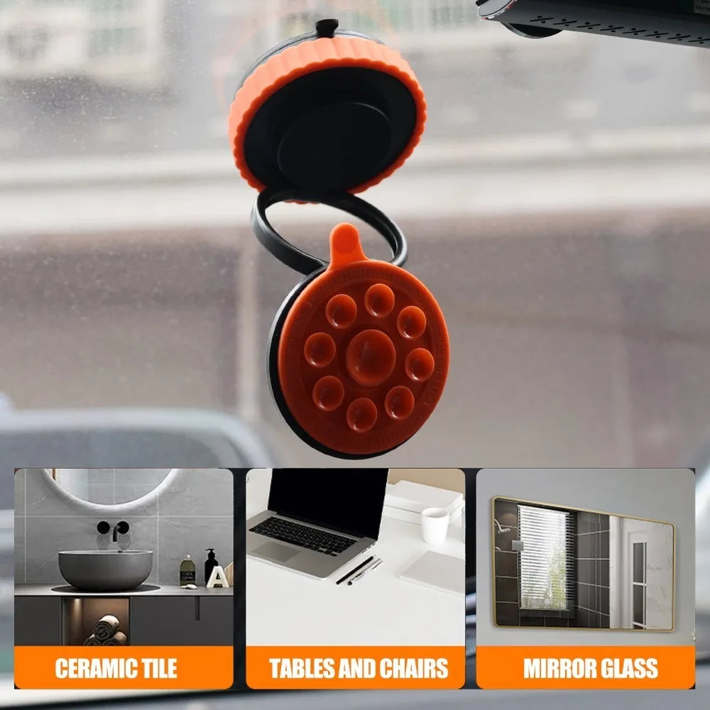 Vacuum Suction Cup Magnetic Car Phone Holder Mount Stand 360 Rotation Foldable Dashboard Windshield Support for Smartphone GPS
