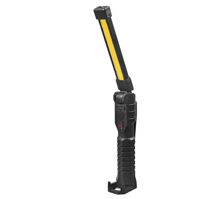 USB Rechargeable LED Work Light 600 Lumens COB Lantern with Power  Display Emergency Magnetic Flashlight for Outdoor Car Repair