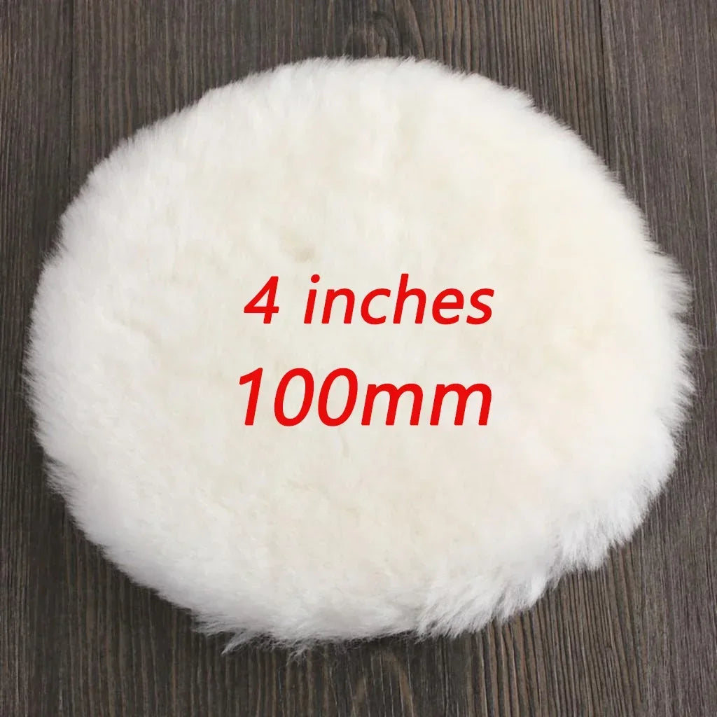 Car Polish Pads 3/7inch Soft Wool Polishing Disc Tools for Machine Waxing Polisher Car Body Polishing Discs Cleaning Accessories