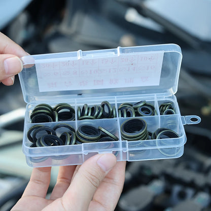 M6–M16 Sump Plug Gasket — Combined Sealing Washer Bonded Seal Oil Resistant O-Ring Combination Gasket for Car