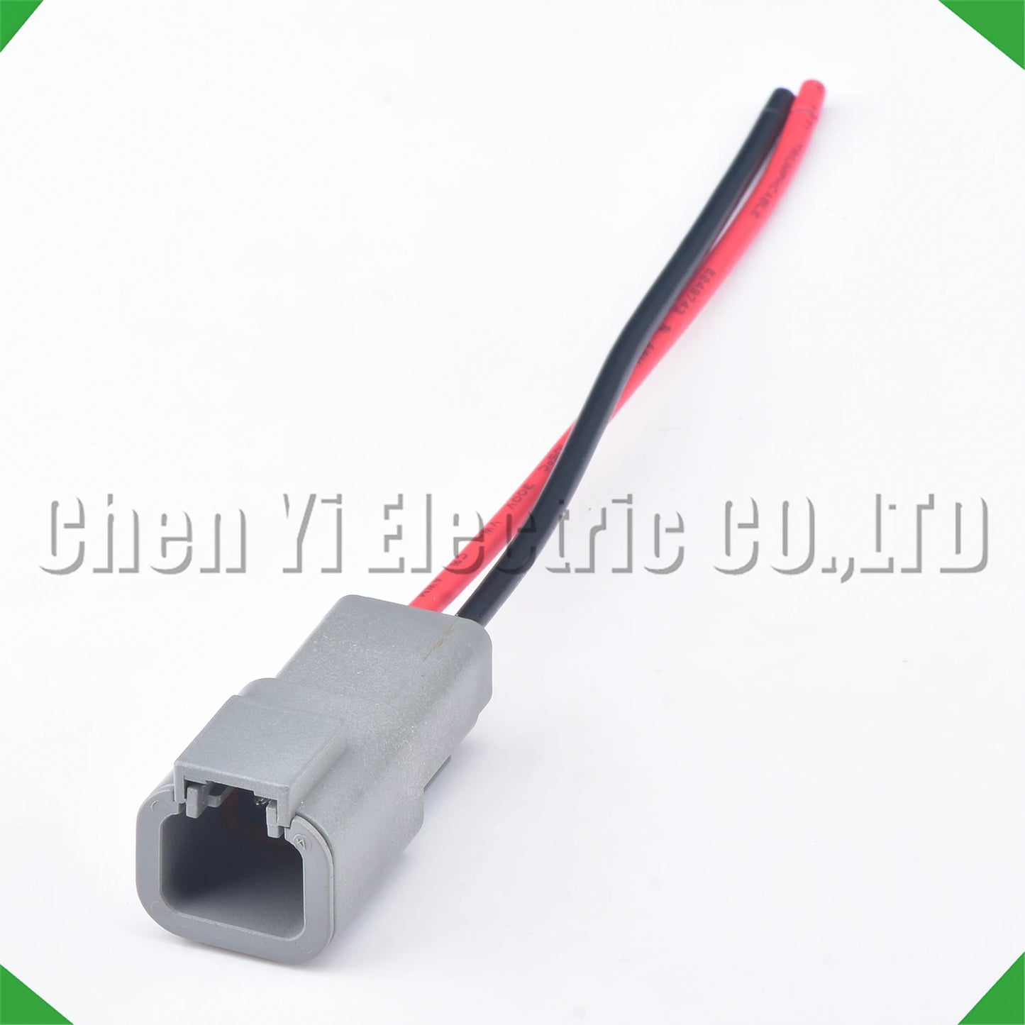 2 Pin DTP Grey Waterproof Connector DTP06-2S DTP04-2P 12AWG 15cm for Truck Cummins