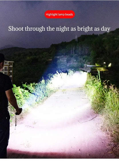 Mini Portable Children's Flashlight Nine XPE Lamp Beads Strong Lighting Using 3 NO.7 Batteries Fixed Focus Pocket Outdoor Torch