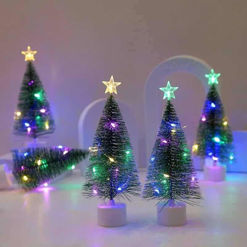 1/3PCS Christmas Tree Night Light Pine Needle String Lights Battery Powered for Home Desktop Decor New Year Party Gift Decor